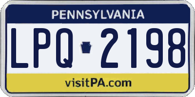 PA license plate LPQ2198