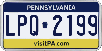 PA license plate LPQ2199