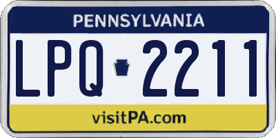 PA license plate LPQ2211