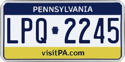PA license plate LPQ2245