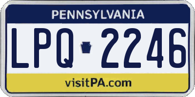 PA license plate LPQ2246