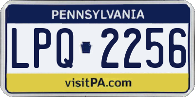 PA license plate LPQ2256