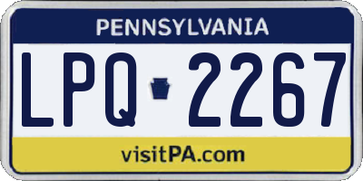 PA license plate LPQ2267