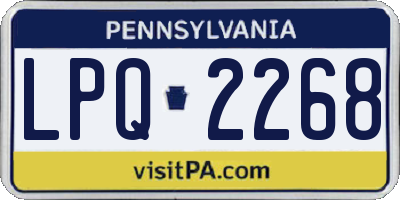 PA license plate LPQ2268