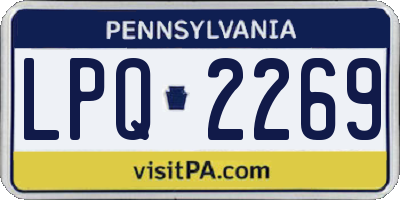 PA license plate LPQ2269