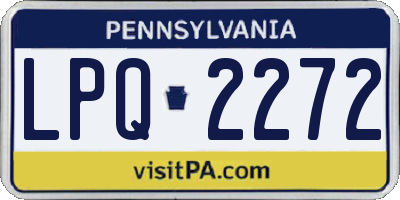PA license plate LPQ2272