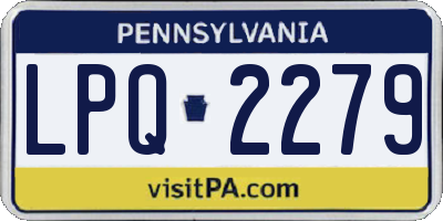 PA license plate LPQ2279