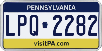 PA license plate LPQ2282