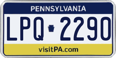 PA license plate LPQ2290