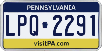 PA license plate LPQ2291
