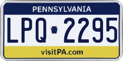 PA license plate LPQ2295