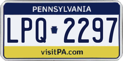 PA license plate LPQ2297