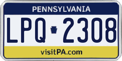 PA license plate LPQ2308