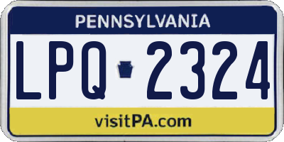 PA license plate LPQ2324