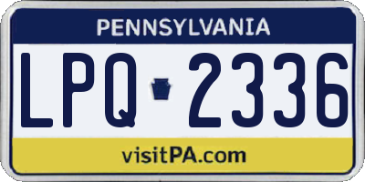 PA license plate LPQ2336