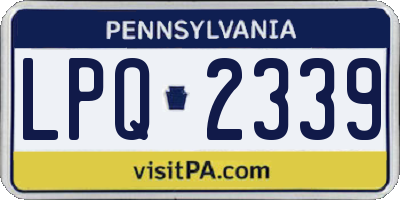 PA license plate LPQ2339