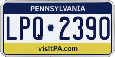 PA license plate LPQ2390