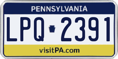 PA license plate LPQ2391