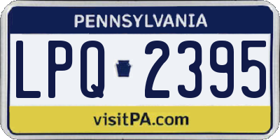 PA license plate LPQ2395