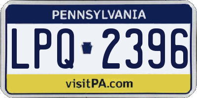 PA license plate LPQ2396