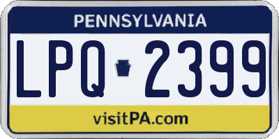 PA license plate LPQ2399