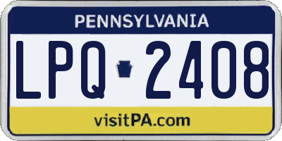 PA license plate LPQ2408