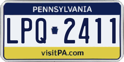 PA license plate LPQ2411
