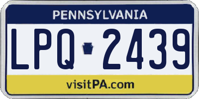 PA license plate LPQ2439