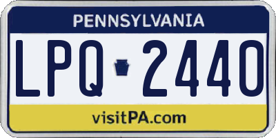 PA license plate LPQ2440