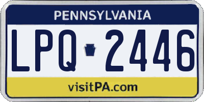 PA license plate LPQ2446