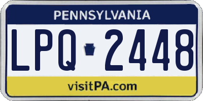 PA license plate LPQ2448