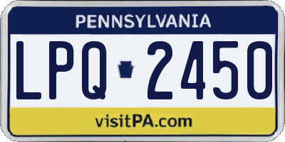 PA license plate LPQ2450
