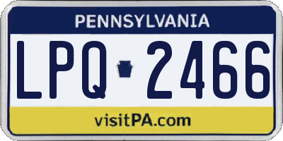 PA license plate LPQ2466