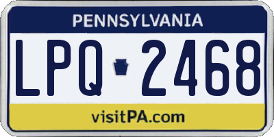 PA license plate LPQ2468