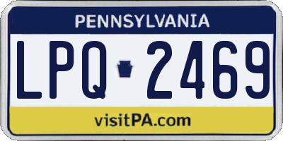 PA license plate LPQ2469