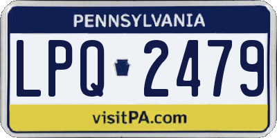 PA license plate LPQ2479