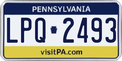 PA license plate LPQ2493