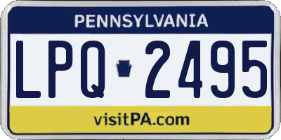 PA license plate LPQ2495
