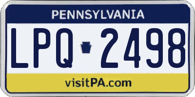 PA license plate LPQ2498