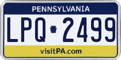 PA license plate LPQ2499