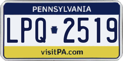PA license plate LPQ2519