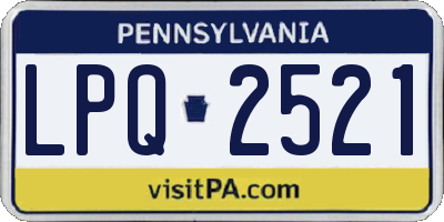 PA license plate LPQ2521