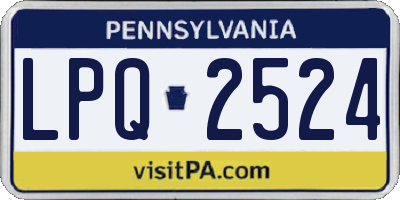 PA license plate LPQ2524
