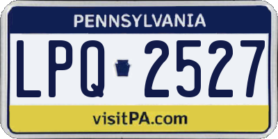 PA license plate LPQ2527