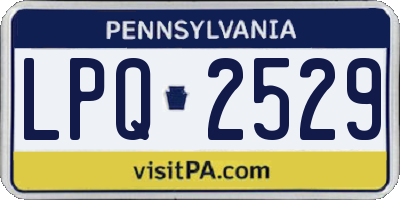PA license plate LPQ2529