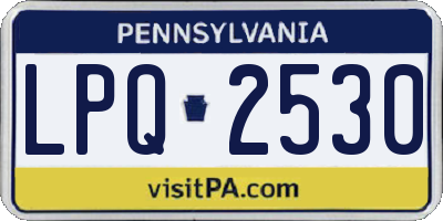 PA license plate LPQ2530