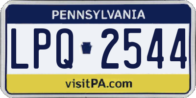 PA license plate LPQ2544