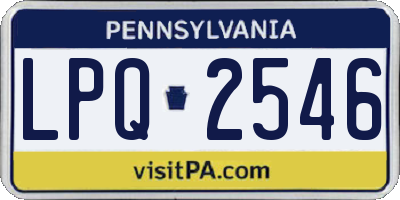 PA license plate LPQ2546