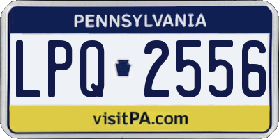 PA license plate LPQ2556