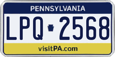 PA license plate LPQ2568
